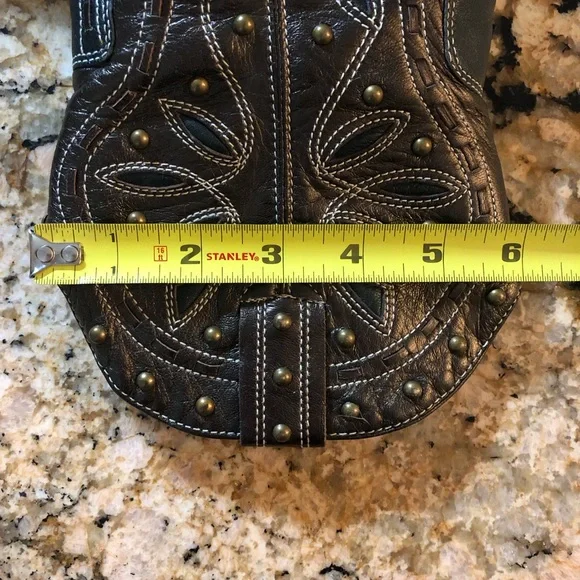 EUC COLE HAAN BRASS STUDDED LEATHER RARE & FABULOUS COWBOY BOOTS Shoes